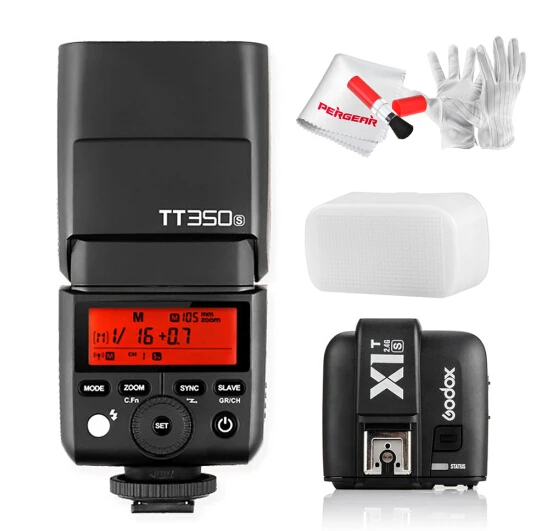 TT350S with X1TS Фотовспышка Godox TT350S HSS 1/8000s 2,4G Speedlite светильник ttl для камеры sony a58 a99 ILCE6000L a77II a7RII a7R - Цвет: TT350S with X1TS