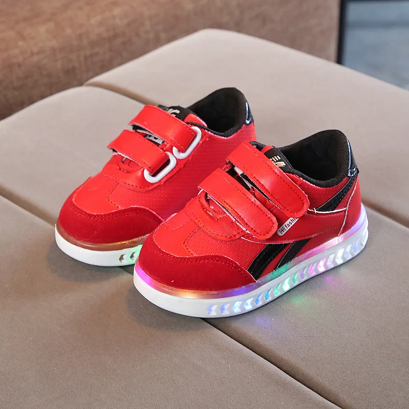 kids sneakers led shoes children girls boys sports fashion casual breathable running luminous light up | Детская одежда и обувь