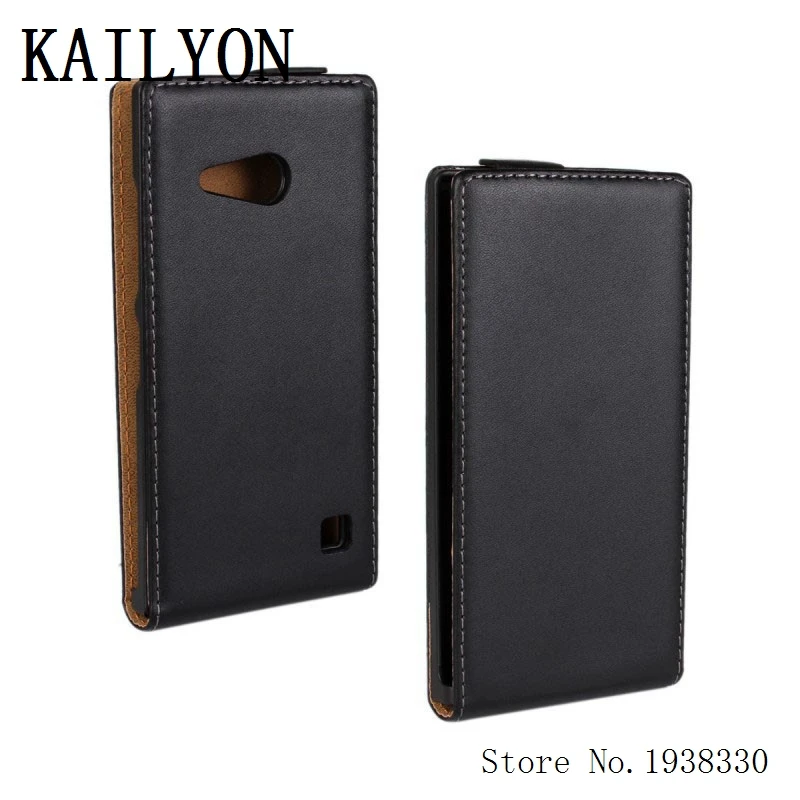 Роскошный Вертикальный флип чехол KAILYON из натуральной кожи для Nokia Lumia 730 735 ретро