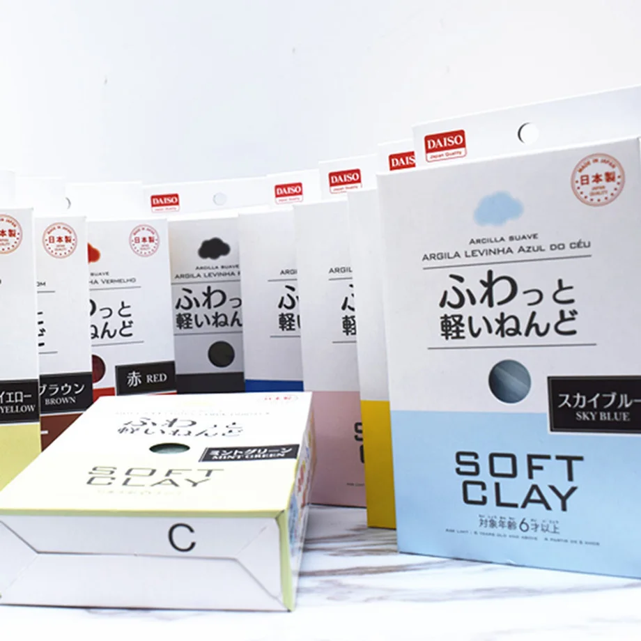 Daiso мягкая глина легкий моделирование сохнущая на воздухе Сверхлегкий глины