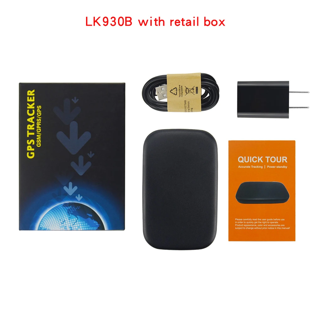 With box Высококачественное устройство для автомобиля gps автомобильный трекер транспортных средств LK930B отключение от перебоев Вибрация оповещения гео-забор односторонняя связь - Цвет: With box