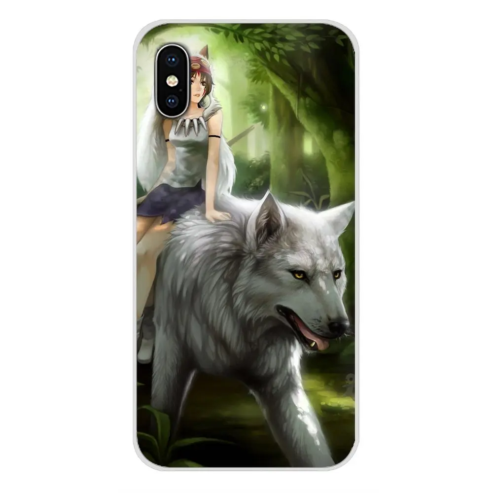 Модные чехлы для Samsung Galaxy S3 S4 S5 Mini S6 S7 Edge S8 S9 S10 Lite Plus Note 4 5 8 9 аниме Принцесса Mononoke