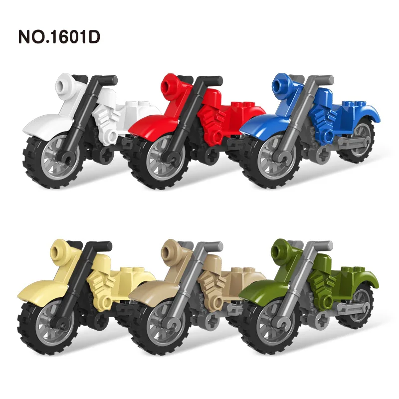 Мотоцикл из кубиков аксессуары MOC Moto модели автомобилей городские фигурки детали