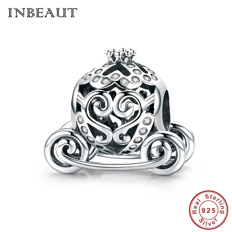 INBEAUT 925 оригинальные серебряные бусины в виде тыквы подходящие к фирменному