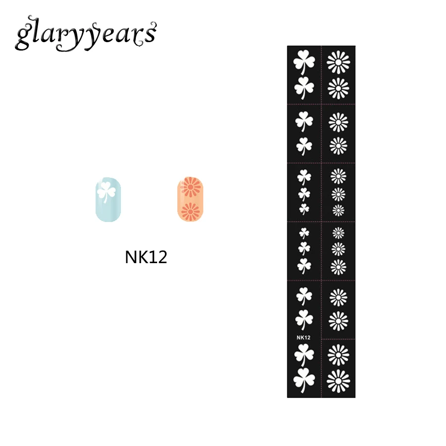 2019 1 шт штамп лак для ногтей аэрограф блесток Клевер Подсолнух тиснение Маникюр