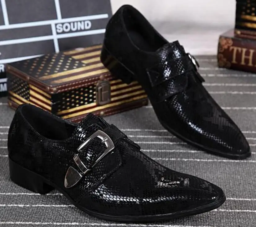 

2018 men serpentine Patent leather shoes Banquet and Party men handmade loafers Plus size 46 male dress flats oxfords