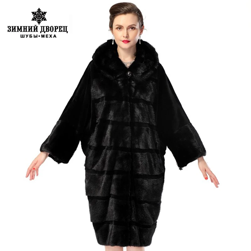 ЗИМНИЙ ДВОРЕЦ-Новая женски модны норковый шубы шуба из натуральный соболь мех
