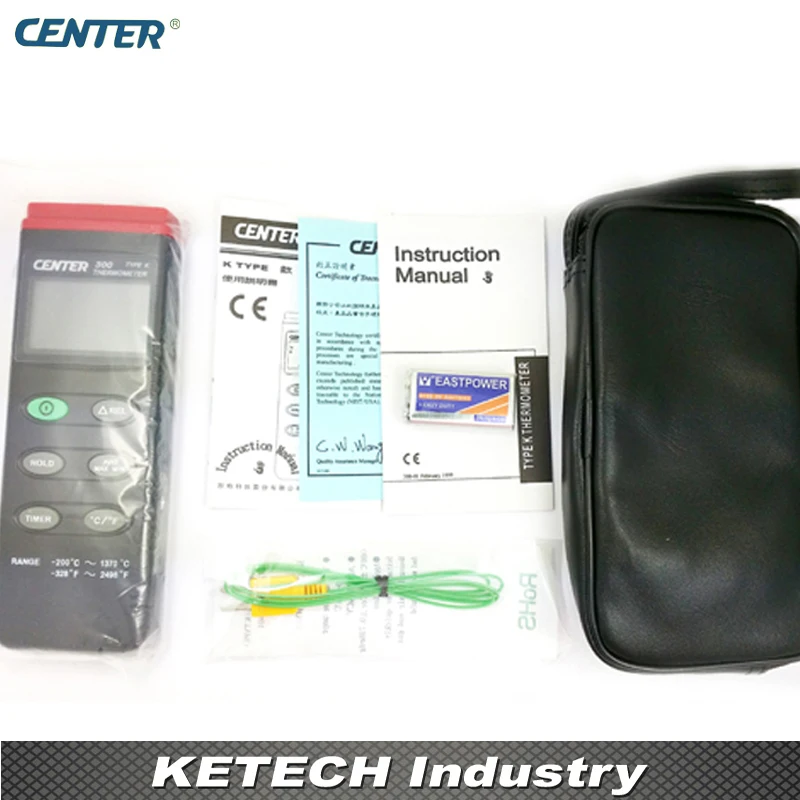 

Digital Thermometer K-type with Auto Power Off Functions CENTER300