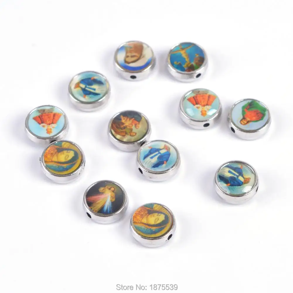 Красивые разноцветные Круглые шарики из сплава для создания четок | Украшения и