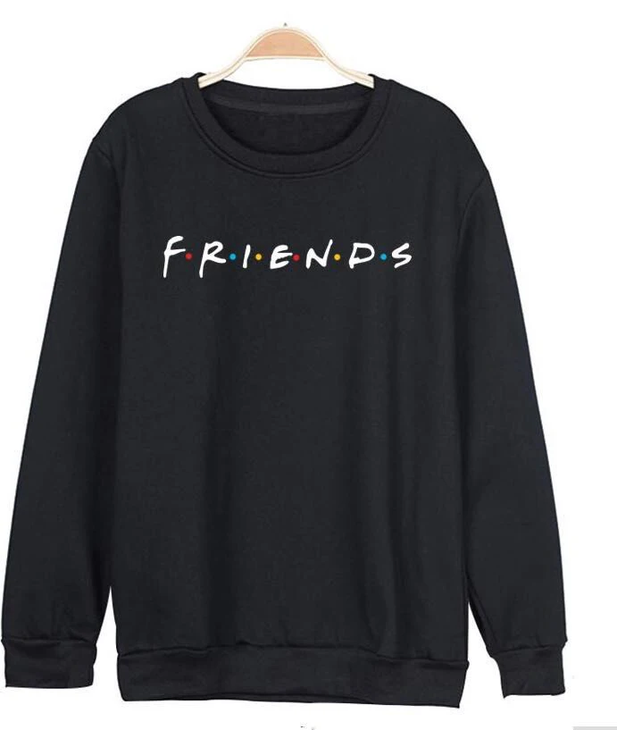 S-XL Круглая горловина Длинные рукава Топы Блузка письма друзей печати случайные Досуг Блузка Топы зима осень бренд блузка