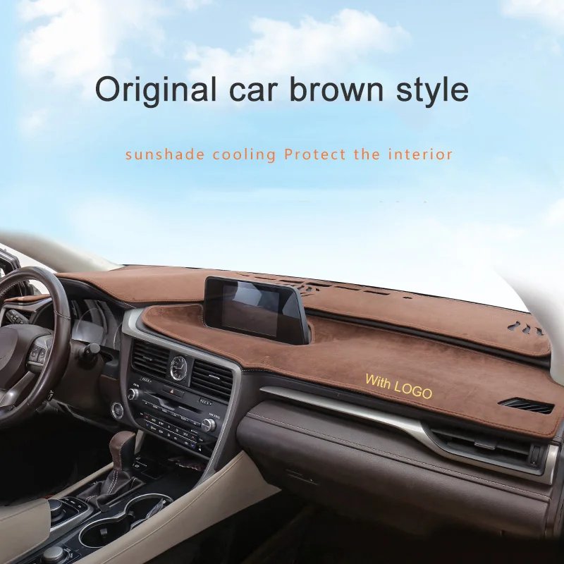 

QHCP Flannel Dacron Car Dashboard Sun-resistant Mat Anti-UV Sunshade Carpets Pad Cover For Lexus RX300 200T 450H Car Accessories