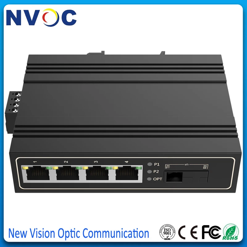 4*10/100M IEEE802.3af/at PoE + 100M мм 850 1310 500M 2 км 5 портов 10/100M 1 волоконный 4RJ45 неуправляемый