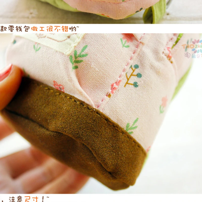 Лучшие продавцы Милая мини-сумка Садовый цветок холст на молнии портмоне