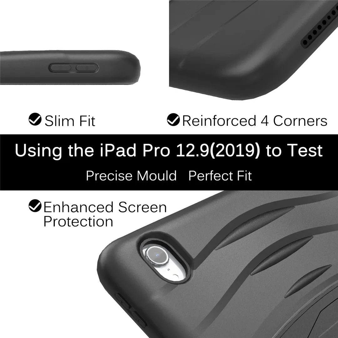For iPad pro 12.9 case With charge apple pencil holder silicon cover protector shockproof Shell case for new iPad pro 12.9