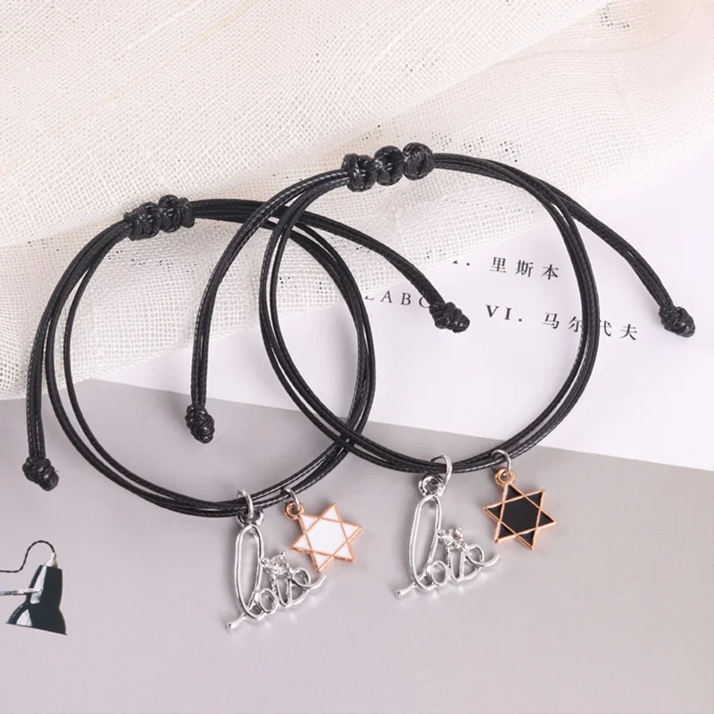 2 шт./компл. модный кулон пара браслетов подарок Пара украшений для женщин мужчин