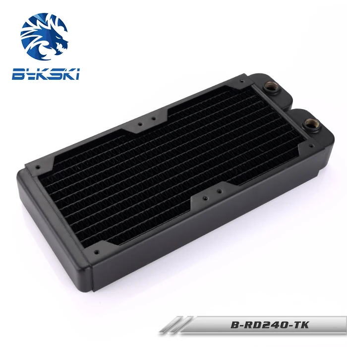Двухрядный медный радиатор Bykski B RD240 Tk 240 мм с жидкостным охлаждением 38