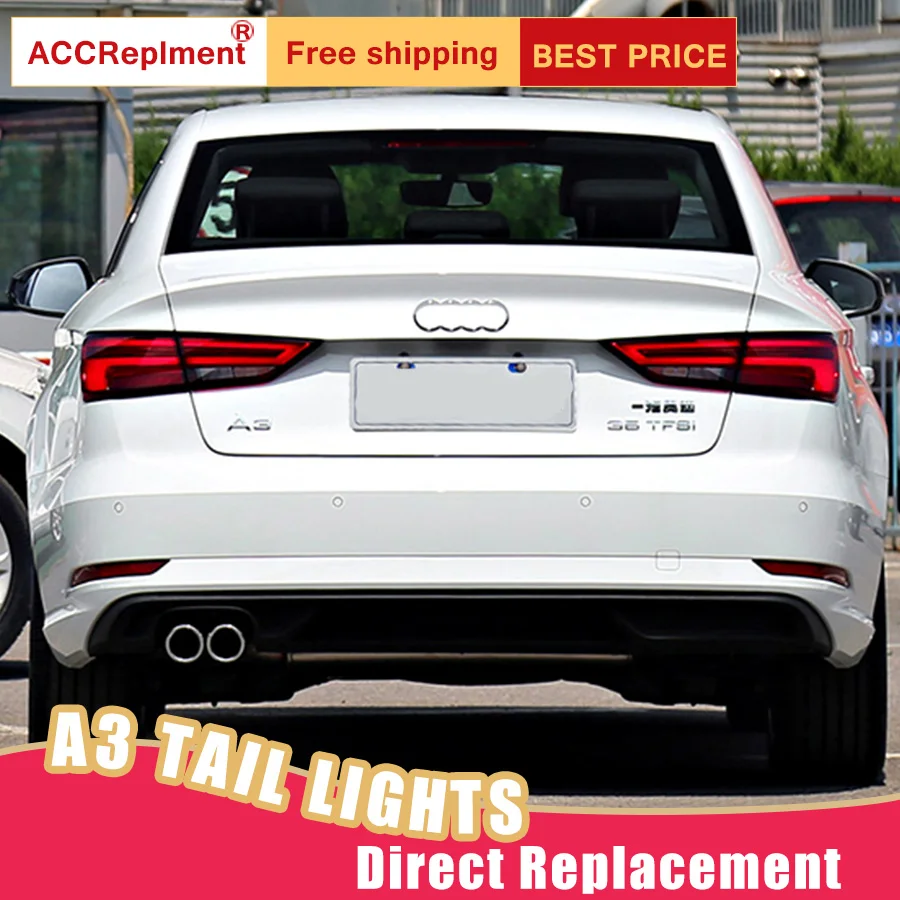 Светодиодный фонарь светильник s в сборе для Audi A3- светодиодный задний фонарь стоп-сигнал заднего хода светильник беспроводной сзади Резервное копирование лампа DRL для хвостовой части автомобиля светильник s