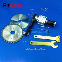 fitsain mini table saw for saw blade 16mm20mm xl 10 20 teeth spindle aluminum alloy pulley 1 2 cutting saws center hole 5 6 8