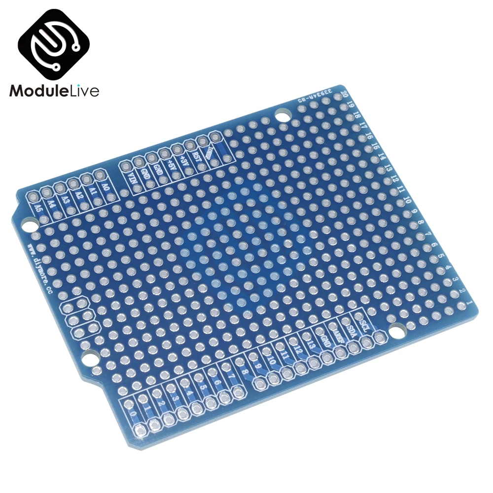 Один прототип печатной платы для Arduino UNO R3 ATMEGA328P щит макетная плата Protoshield DIY FR-4 2,54 мм шаг 2 мм Шаг отверстия