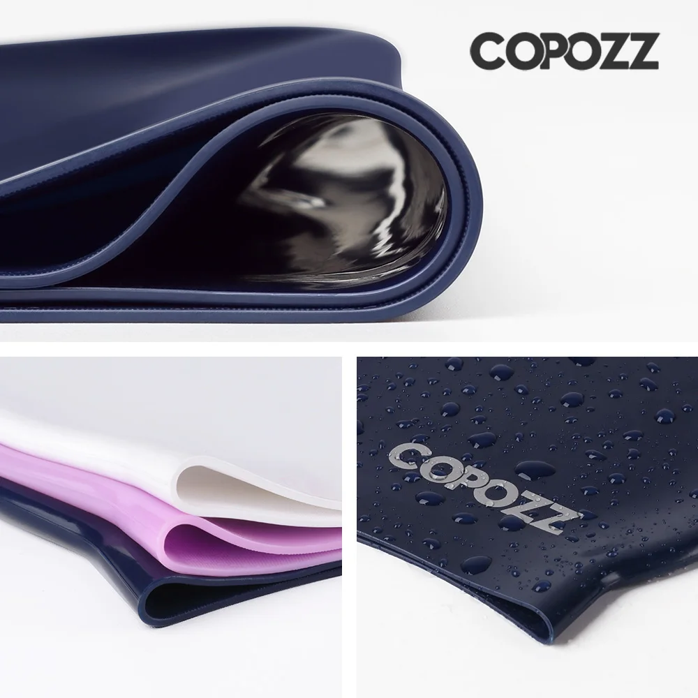 Copozz Мужская Женская эластичная шапка большого размера ярких цветов для плавания