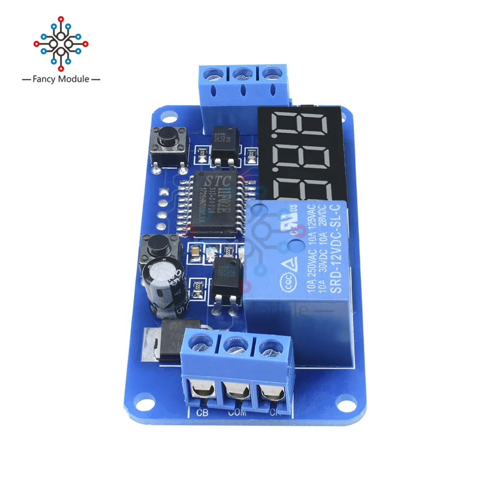 12 В постоянного тока светодиодный дисплей цифровой таймер задержки модуль