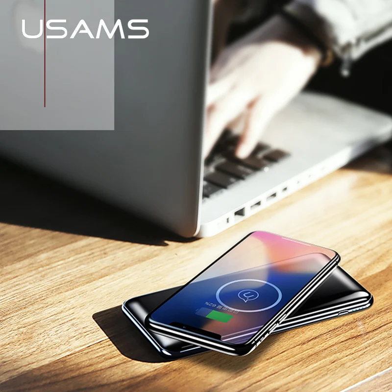 USAMS 5 V 2A PB2 type C Micro & 2 usb порта 10000 mah power Bank Qi Беспроводное зарядное устройство