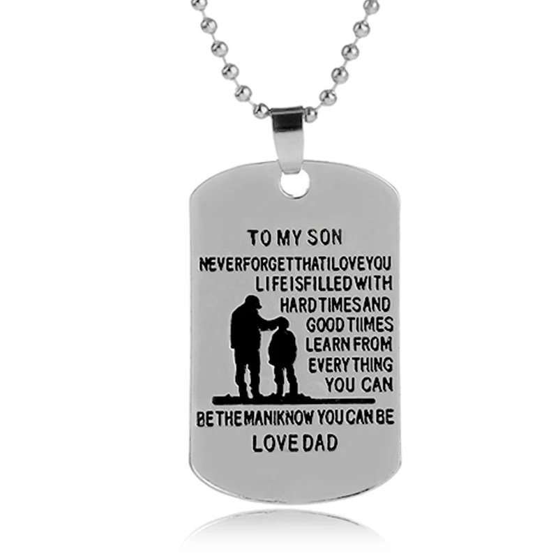 Ожерелье с подвеской love dad life is fulled with hard times and good ожерелье s be the man который я знаю вы