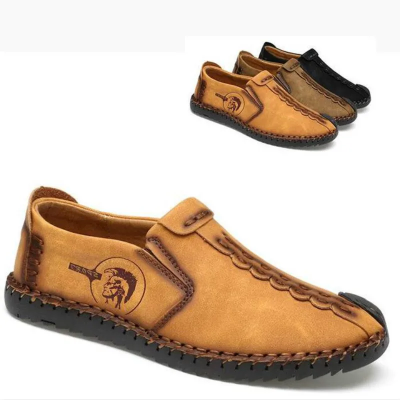 Мужские лоферы из спилка черные удобные мокасины на плоской подошве