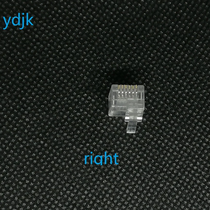 10 шт./лот разъем RJ11 RJ12 6P6C правая Пряжка левая пряжка штекер кабеля кристальная