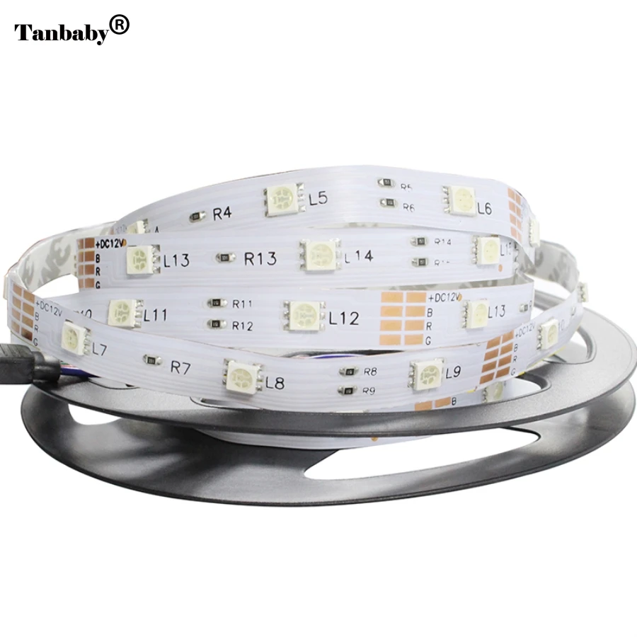 150 светодиодный s/5 м SMD 5050 RGB Светодиодные ленты гибкая Диодная лента 12V светодиодный лента Светодиодные ленты+ 44-клавишный пульт ИК-пульт дистанционного управления+ 12V 2A Мощность адаптер