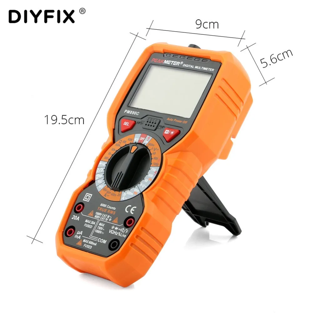 Портативный цифровой мультиметр DIYFIX для измерения напряжения сопротивления