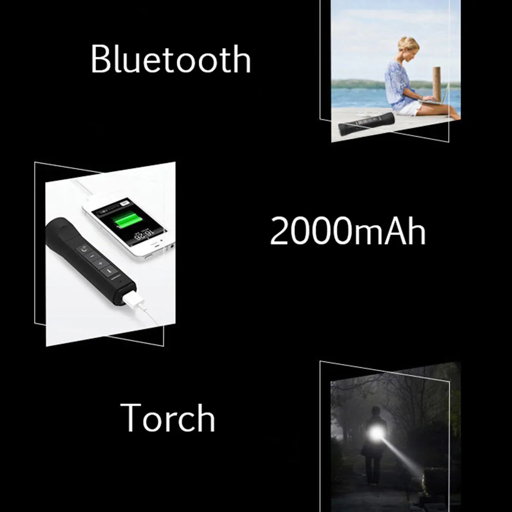 Bluetooth динамик открытый велосипедный портативный сабвуфер бас Беспроводная колонка FM радио внешний аккумулятор+ фонарик+ крепление для велосипеда# T20G