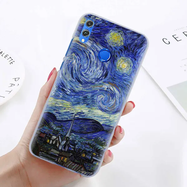 Чехол для телефона с изображением звездной ночи Ван Гога для huawei Honor 8X 8A Pro 8C 8S 9 10 Lite 20i Honor Play Y7 Y9 чехол - Цвет: 11