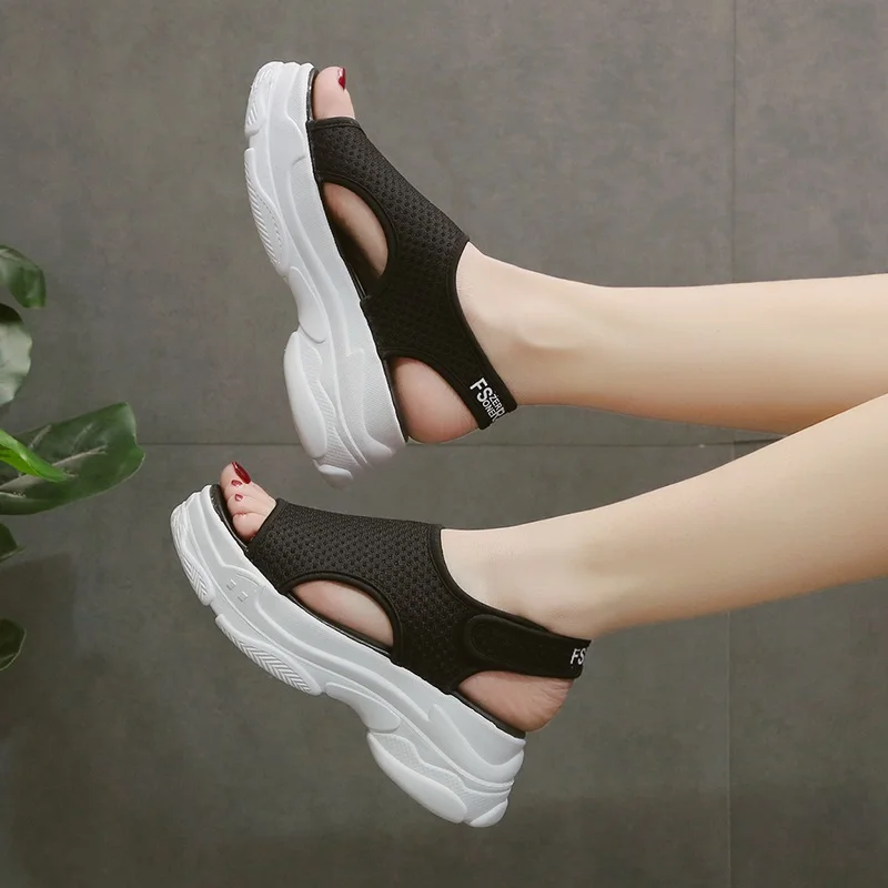 Женские босоножки 2019 летние на платформе sandalias Mujer Женская обувь танкетке летняя
