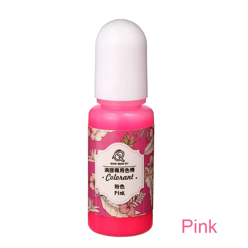 Pink УФ полимерный клей, цветной пигмент, жидкий окрашивающий краситель для рукоделия, рукоделия, домашнего 669 - Цвет: Pink