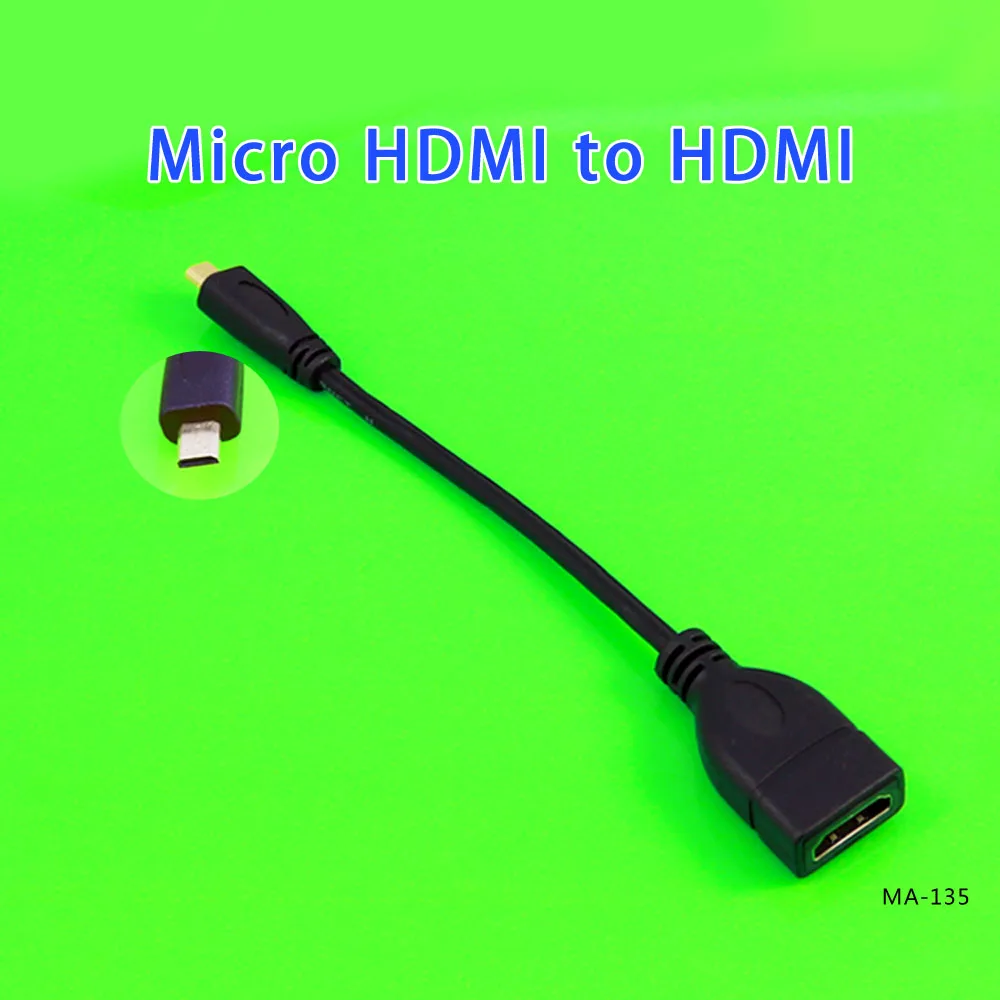 ChengHaoRan 1 шт. микро HDMI папа к D Тип Женский адаптер кабель конвертер 1080P|Компьютерные