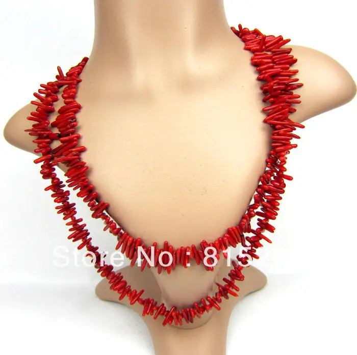 Новое популярное очень длинное красное раннее ожерелье ручной работы модные