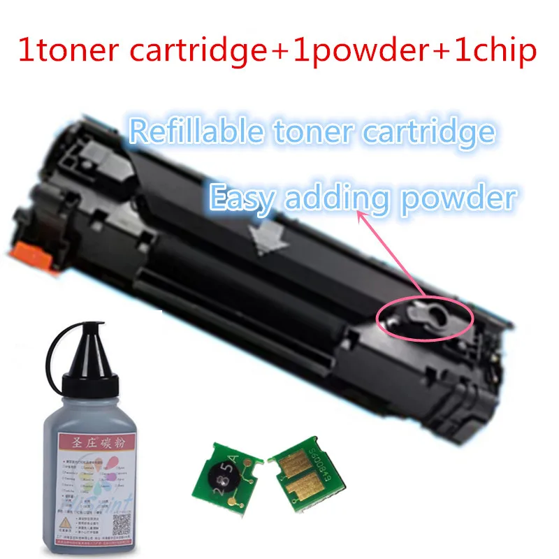 hisaint For HP 285A CE285A Easy Adding Powder Toner Cartridge And Chip Pro P1102 M1130 Laser Printer | Компьютеры и офис