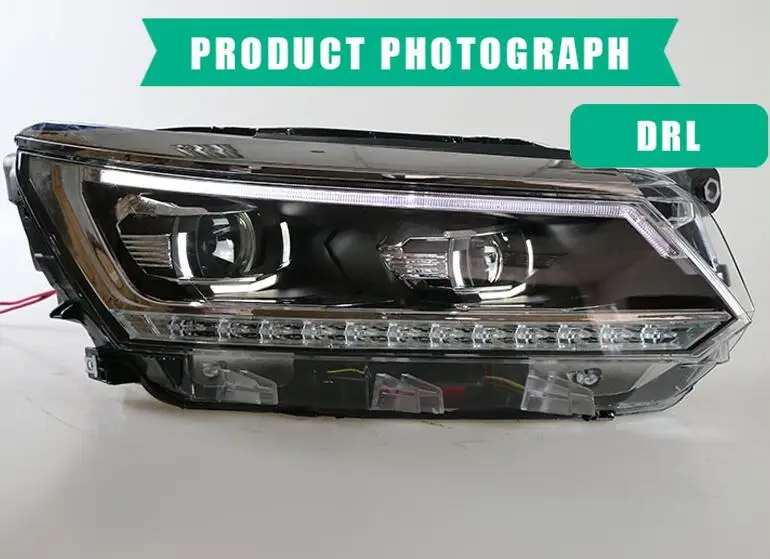 2 шт., динамическая видеокарта, Стайлинг для Passat B7, фары 2011, 2012-, Америка, Passat CC, светодиодный фонарь, DRL, биксеноновые линзы