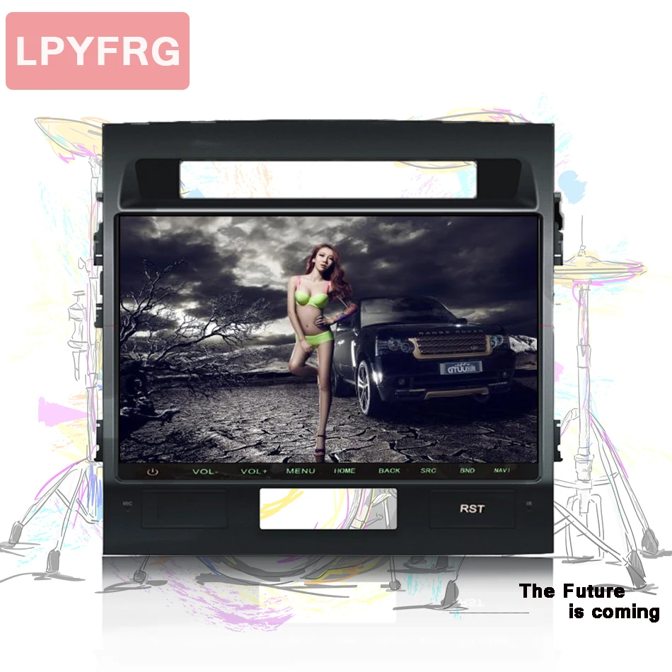 2din Android 10,0 Восьмиядерный gps-плеер для Land Cruiser LC200 2008- Wifi радио с Bluetooth и gps SWC 4G/3g(без DVD) головное устройство