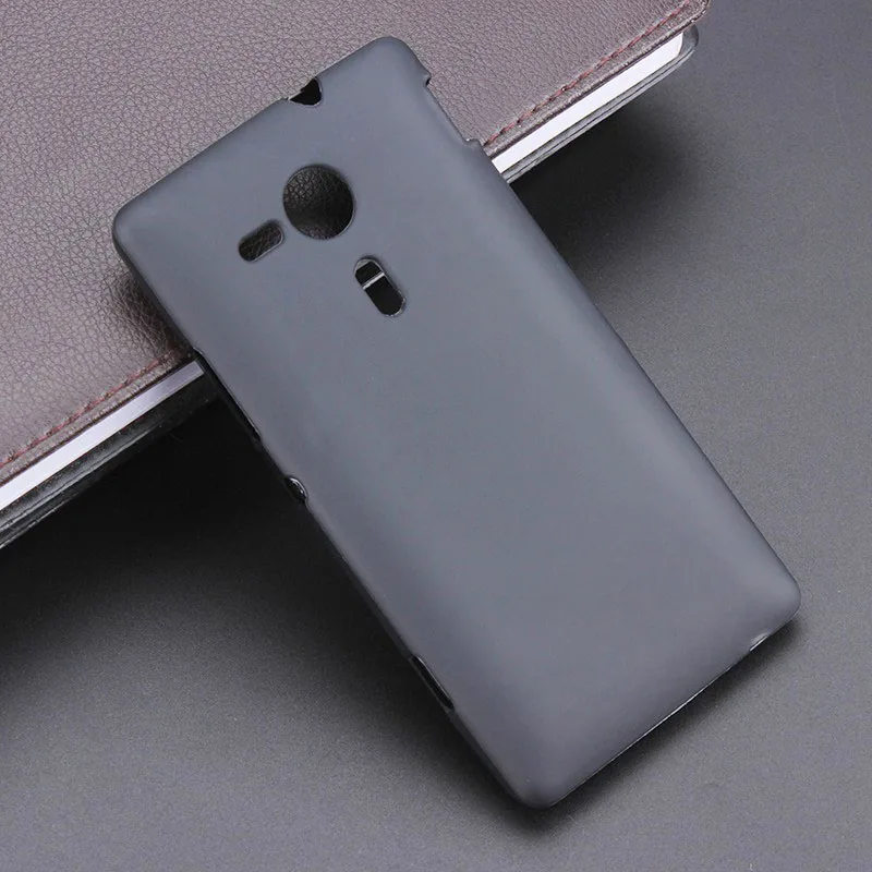 Черный гелевый ТПУ тонкий мягкий чехол накладка для Sony Xperia SP M35h C5302 C5303 c5306