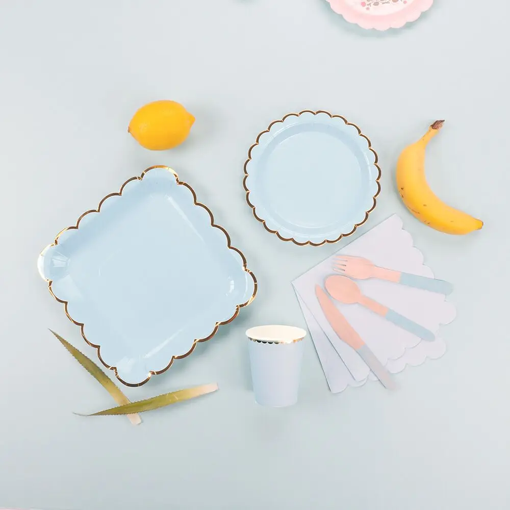 Одноразовые десертные тарелки для Дня Святого Валентина свадьбы вечеринки | Дом