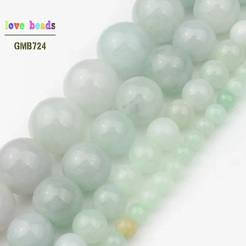 

AA+ Natural Green Jadeite Stone Beads for Jewelry Making DIY Beads Bracelet Pick Size 4mm 6mm 8mm 10mm