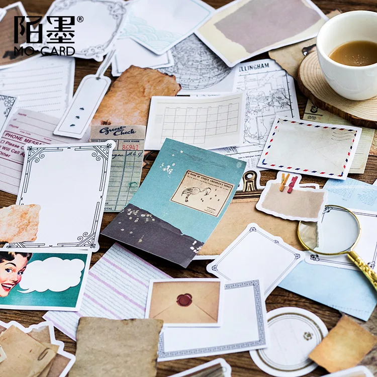 45 штук упак. Ретро заметки/Винтажные границы могут писать Декоративные наклейки