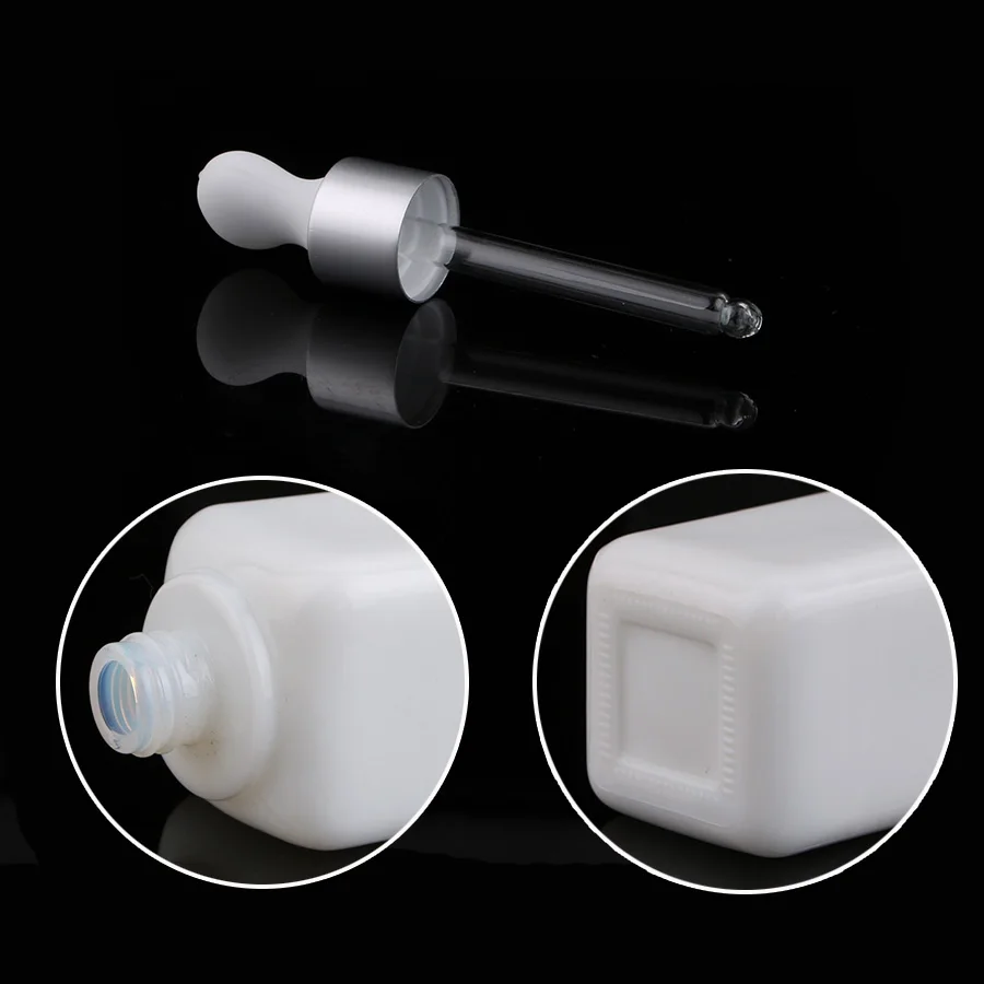 Merx Beauty оптовые продажи 6 шт 50 мл 5/3 унций стеклянная капельница белая бутылка