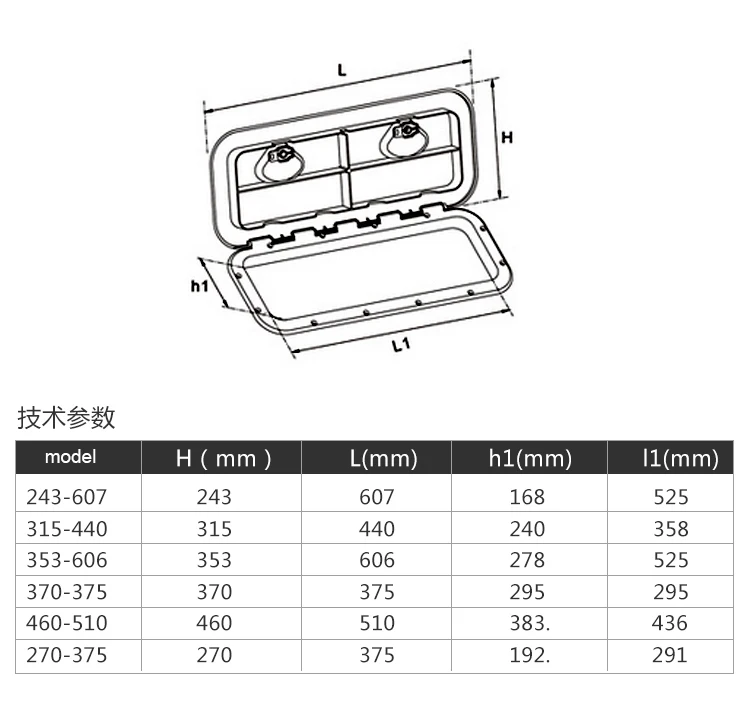 Крышка для лодки из АБС пластика белый антивозрастной корпус морского люка