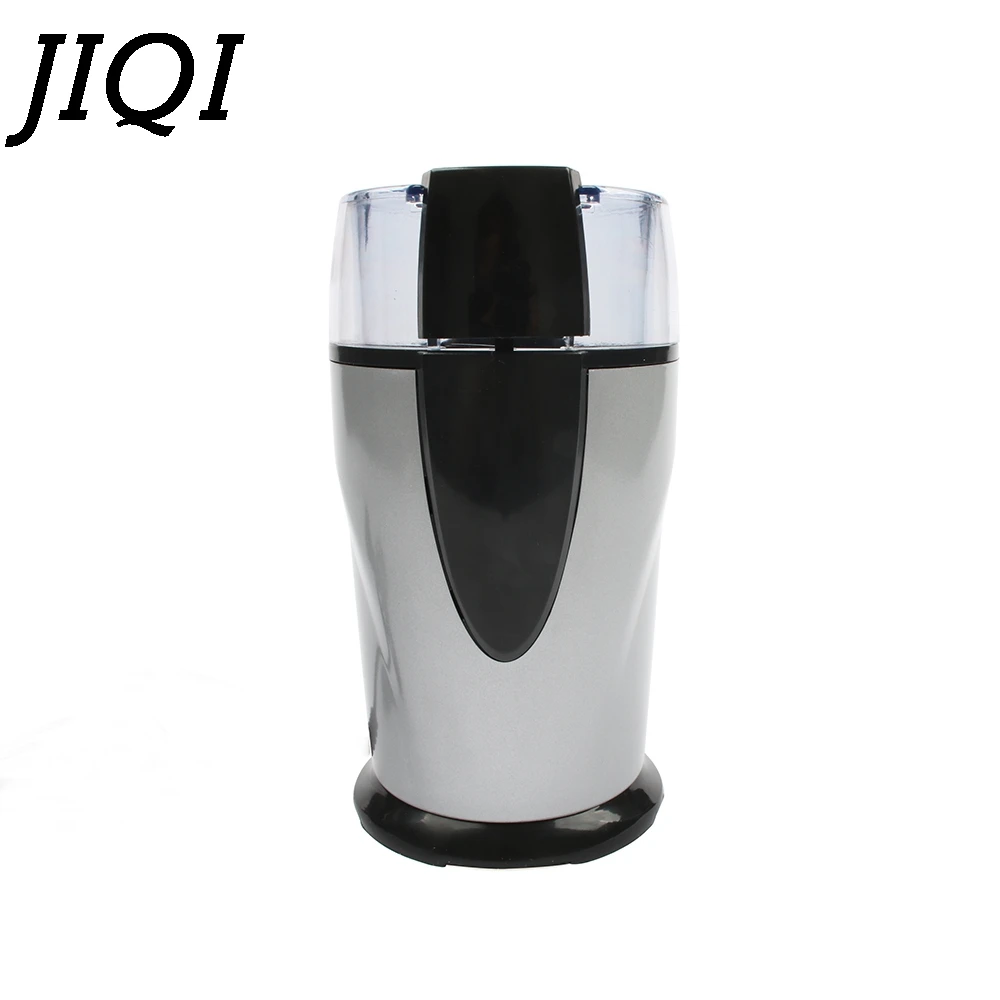 JIQI, электрическая кофемолка, мельница для трав, орехов, кафе, кофейных зерен, шлифовальная машина, порошковая дробилка, лезвие из нержавеющей стали, вилка европейского стандарта