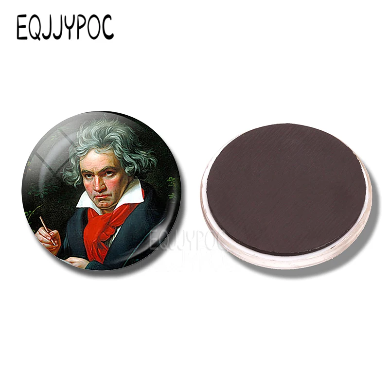 Ludwig Van Beethoven стеклянный магнит на холодильник 30 мм Примечания магнитные наклейки
