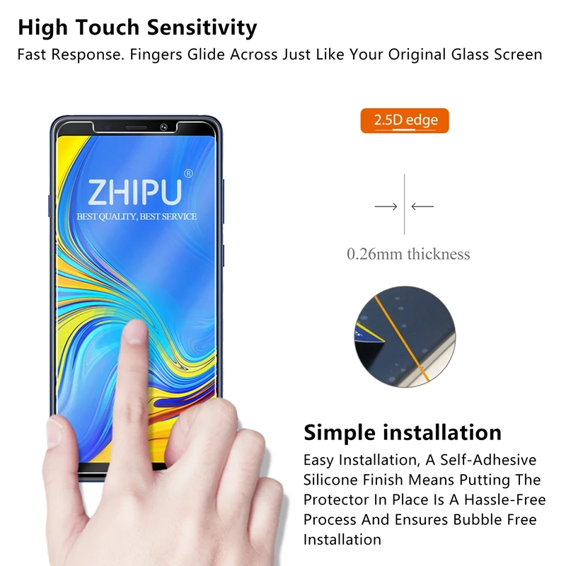 2.5D 0.26mm 9H Tempered Glass For Samsung Galaxy A9 (2018) Screen Protector protective film 2018 A9s 6.3 | Мобильные телефоны и