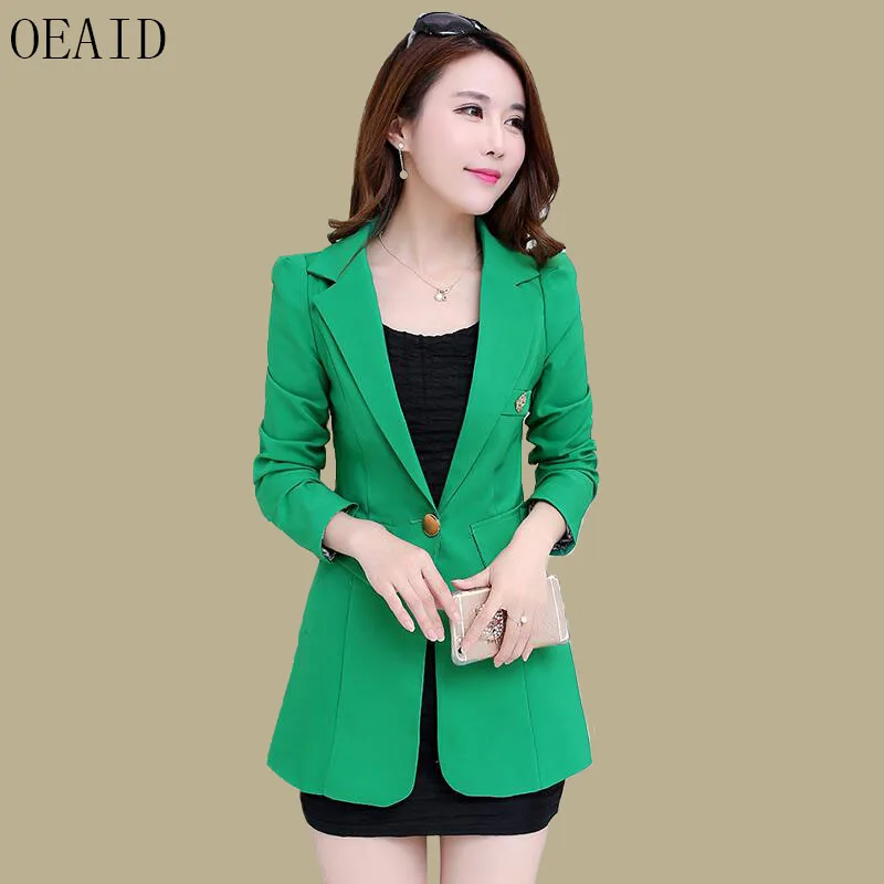 

White Blazer Women Suit 2019 New Fashion Black Suits Women Coats Long Slim Spring And Autumn Blazers Female Outerwear